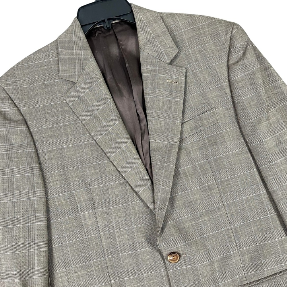 Ralph Lauren Windowpane Vintage Preppy Old Money Wool Blazer Mens 38R